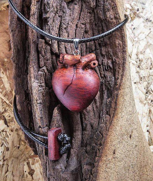 Heart Pendant Hand-Carved
