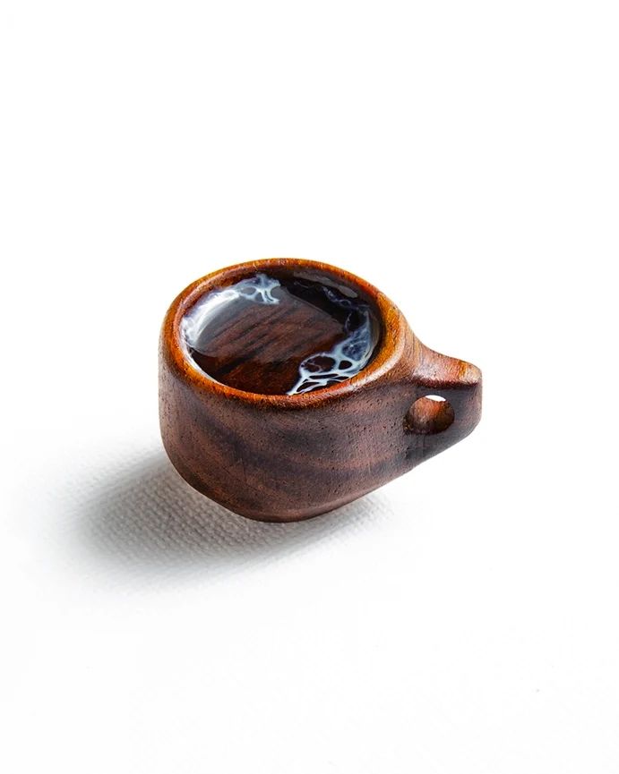 Coffee Cup Pendant Hand-Carved