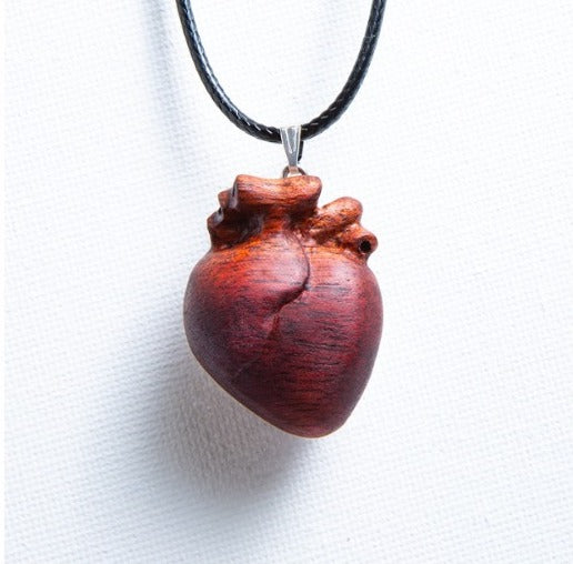 Heart Pendant Hand-Carved